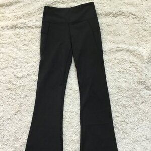 OTOS Athleisure Flare Leg High Waist Leggings Bootcut Activewear Pockets Bkl XL